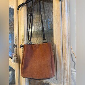 Vintage Cow Suede Shoulder Bag